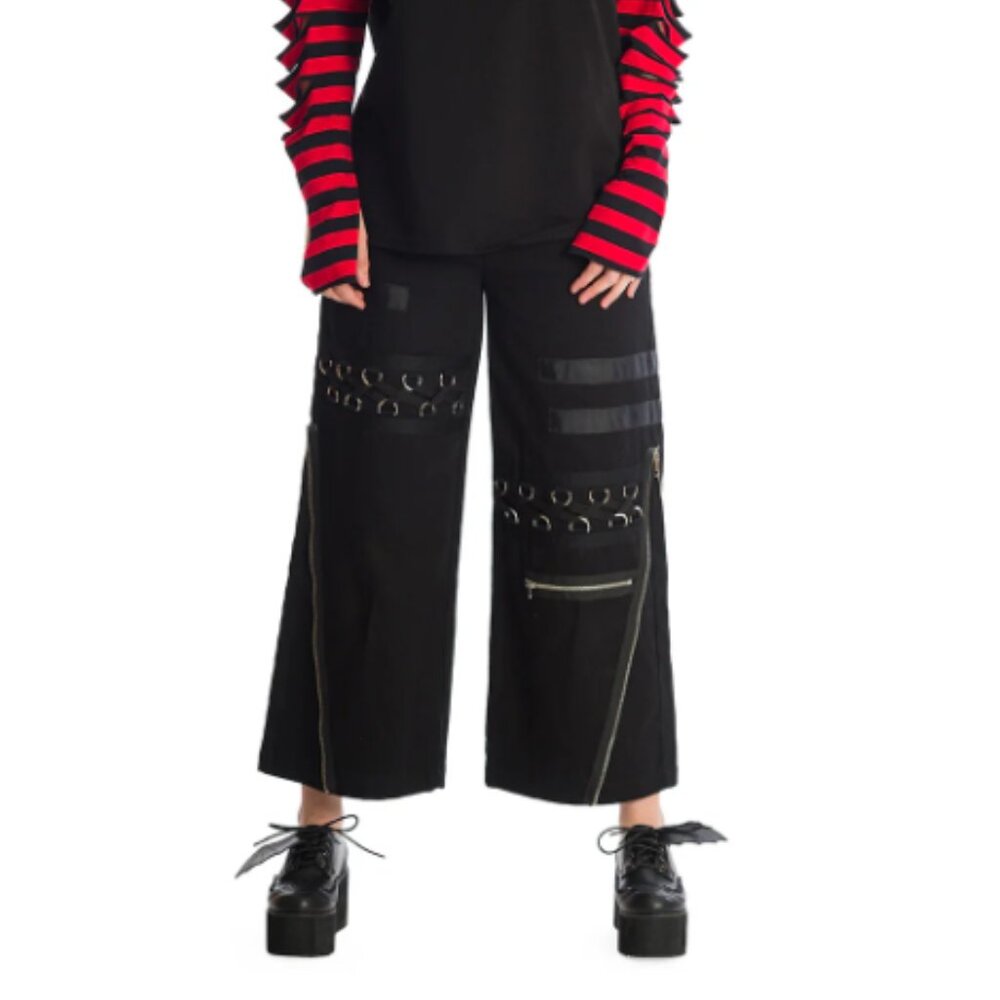 Banned Alternative 3/4 Length Trousers Size XS Grunge Punk Goth Ankle Baggy Emo